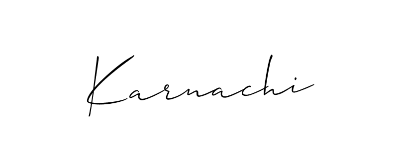 Once you've used our free online signature maker to create your best signature Allison_Script style, it's time to enjoy all of the benefits that Karnachi name signing documents. Karnachi signature style 2 images and pictures png