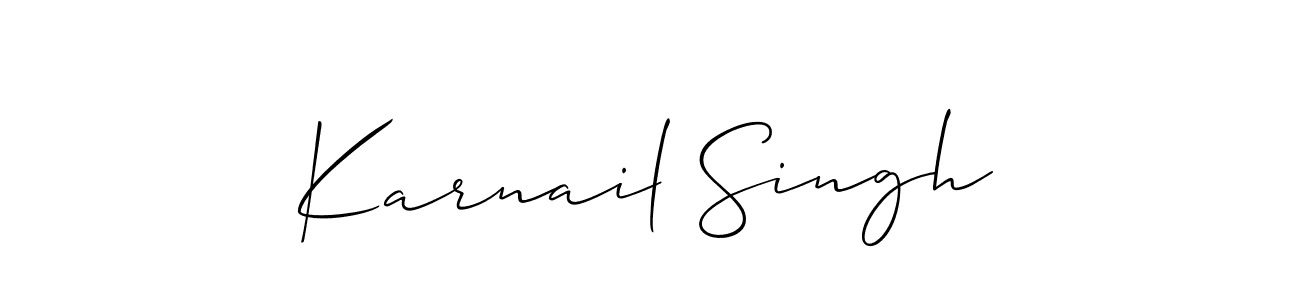 Use a signature maker to create a handwritten signature online. With this signature software, you can design (Allison_Script) your own signature for name Karnail Singh. Karnail Singh signature style 2 images and pictures png