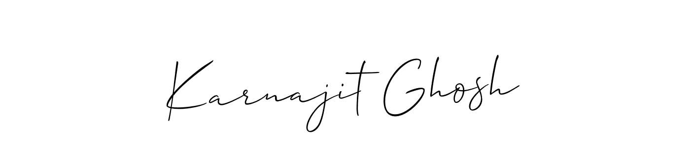 How to make Karnajit Ghosh name signature. Use Allison_Script style for creating short signs online. This is the latest handwritten sign. Karnajit Ghosh signature style 2 images and pictures png