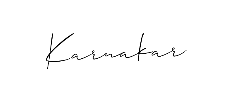 Make a beautiful signature design for name Karnakar. With this signature (Allison_Script) style, you can create a handwritten signature for free. Karnakar signature style 2 images and pictures png