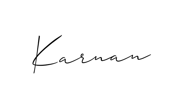 It looks lik you need a new signature style for name Karnan. Design unique handwritten (Allison_Script) signature with our free signature maker in just a few clicks. Karnan signature style 2 images and pictures png