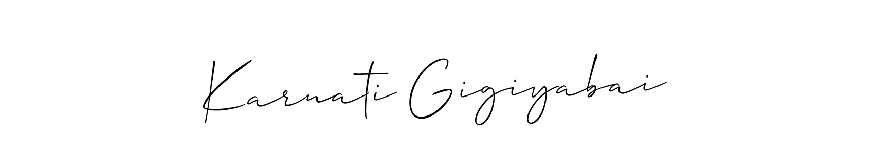 Here are the top 10 professional signature styles for the name Karnati Gigiyabai. These are the best autograph styles you can use for your name. Karnati Gigiyabai signature style 2 images and pictures png