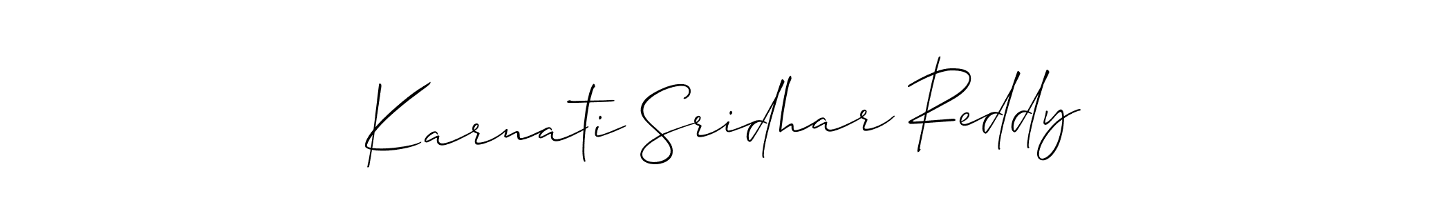 Check out images of Autograph of Karnati Sridhar Reddy name. Actor Karnati Sridhar Reddy Signature Style. Allison_Script is a professional sign style online. Karnati Sridhar Reddy signature style 2 images and pictures png