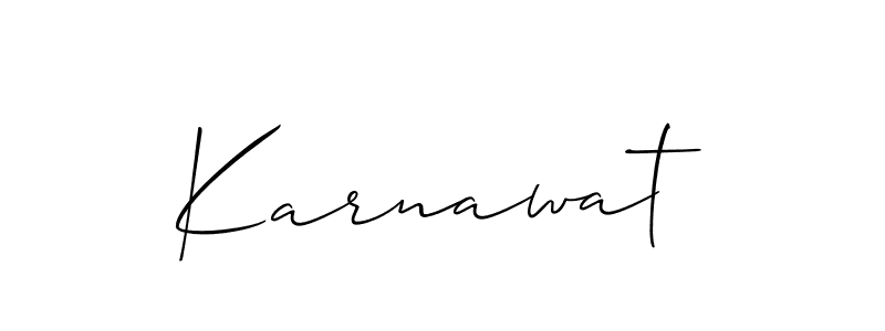 if you are searching for the best signature style for your name Karnawat. so please give up your signature search. here we have designed multiple signature styles  using Allison_Script. Karnawat signature style 2 images and pictures png