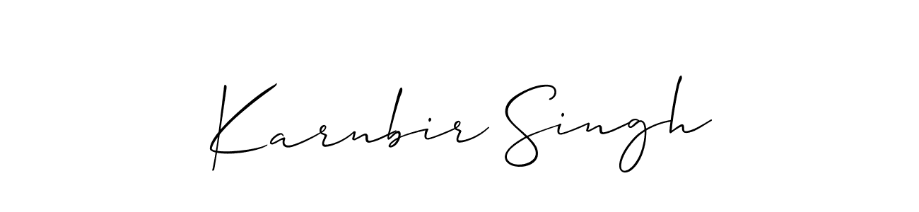 How to Draw Karnbir Singh signature style? Allison_Script is a latest design signature styles for name Karnbir Singh. Karnbir Singh signature style 2 images and pictures png