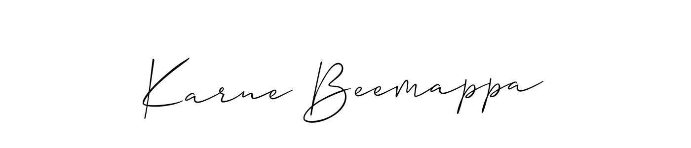 It looks lik you need a new signature style for name Karne Beemappa. Design unique handwritten (Allison_Script) signature with our free signature maker in just a few clicks. Karne Beemappa signature style 2 images and pictures png