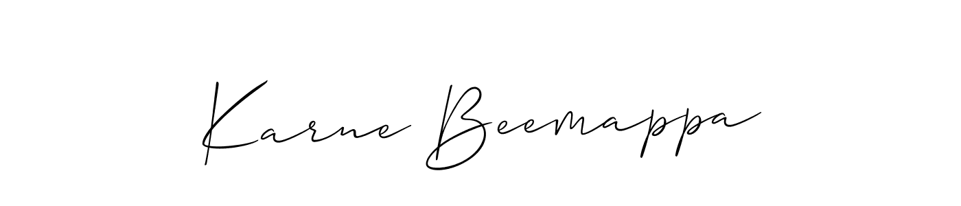 Make a beautiful signature design for name Karne Beemappa. With this signature (Allison_Script) style, you can create a handwritten signature for free. Karne Beemappa signature style 2 images and pictures png