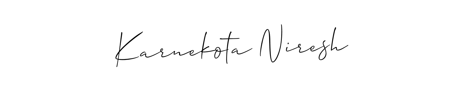 Check out images of Autograph of Karnekota Niresh name. Actor Karnekota Niresh Signature Style. Allison_Script is a professional sign style online. Karnekota Niresh signature style 2 images and pictures png