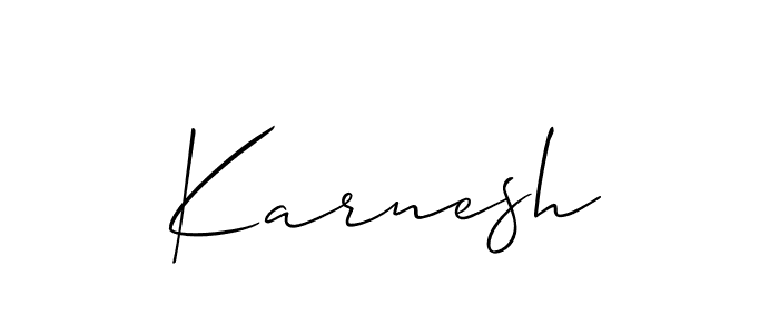 Once you've used our free online signature maker to create your best signature Allison_Script style, it's time to enjoy all of the benefits that Karnesh name signing documents. Karnesh signature style 2 images and pictures png