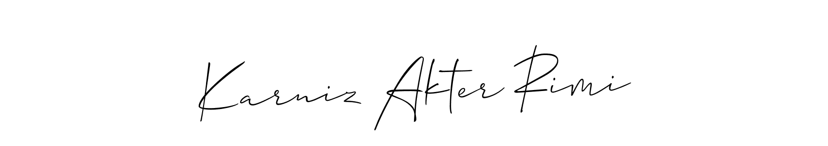 You can use this online signature creator to create a handwritten signature for the name Karniz Akter Rimi. This is the best online autograph maker. Karniz Akter Rimi signature style 2 images and pictures png