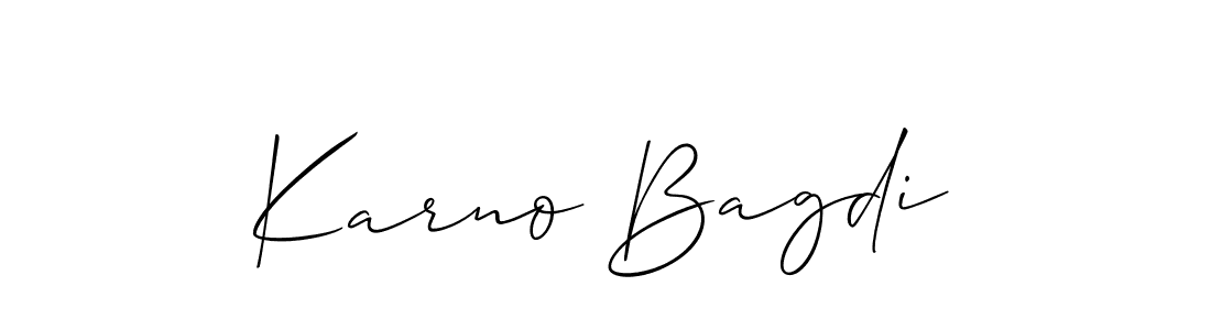 How to make Karno Bagdi signature? Allison_Script is a professional autograph style. Create handwritten signature for Karno Bagdi name. Karno Bagdi signature style 2 images and pictures png