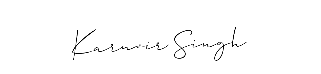 Similarly Allison_Script is the best handwritten signature design. Signature creator online .You can use it as an online autograph creator for name Karnvir Singh. Karnvir Singh signature style 2 images and pictures png