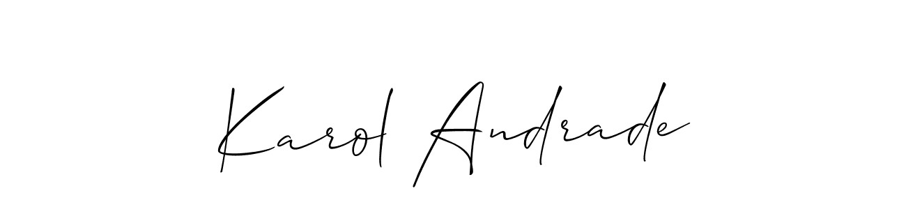 Check out images of Autograph of Karol Andrade name. Actor Karol Andrade Signature Style. Allison_Script is a professional sign style online. Karol Andrade signature style 2 images and pictures png