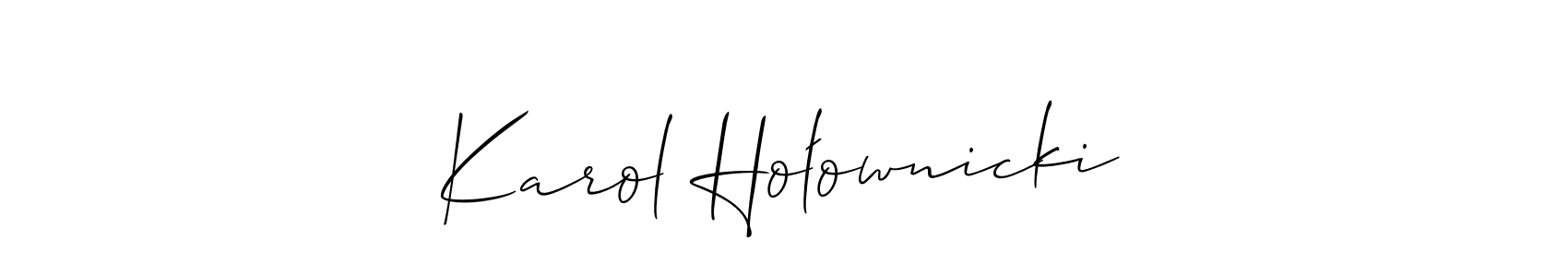It looks lik you need a new signature style for name Karol Hołownicki. Design unique handwritten (Allison_Script) signature with our free signature maker in just a few clicks. Karol Hołownicki signature style 2 images and pictures png