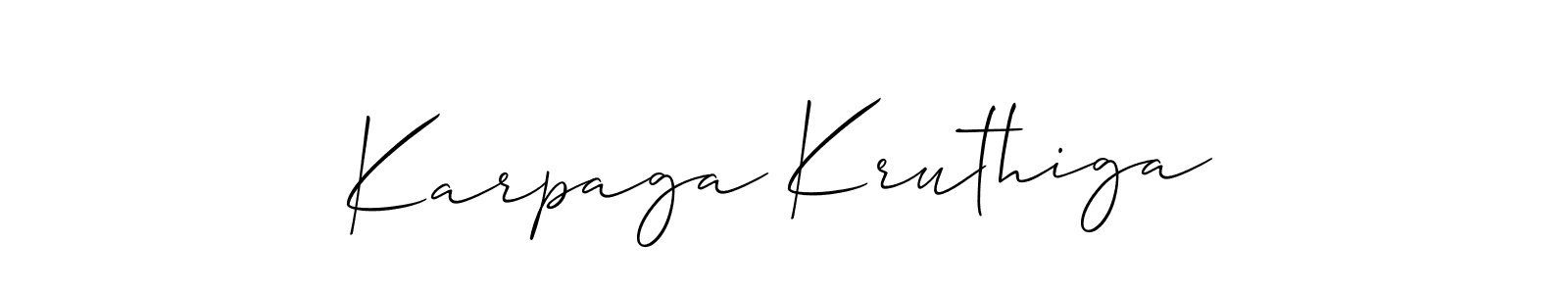 Check out images of Autograph of Karpaga Kruthiga name. Actor Karpaga Kruthiga Signature Style. Allison_Script is a professional sign style online. Karpaga Kruthiga signature style 2 images and pictures png