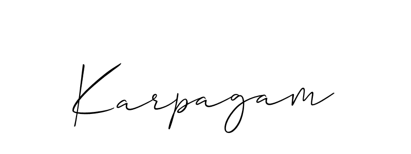 Best and Professional Signature Style for Karpagam. Allison_Script Best Signature Style Collection. Karpagam signature style 2 images and pictures png