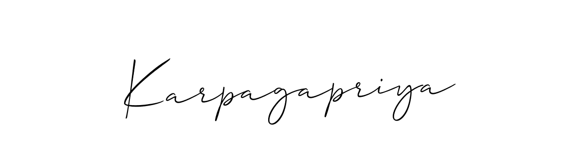 Make a beautiful signature design for name Karpagapriya. Use this online signature maker to create a handwritten signature for free. Karpagapriya signature style 2 images and pictures png