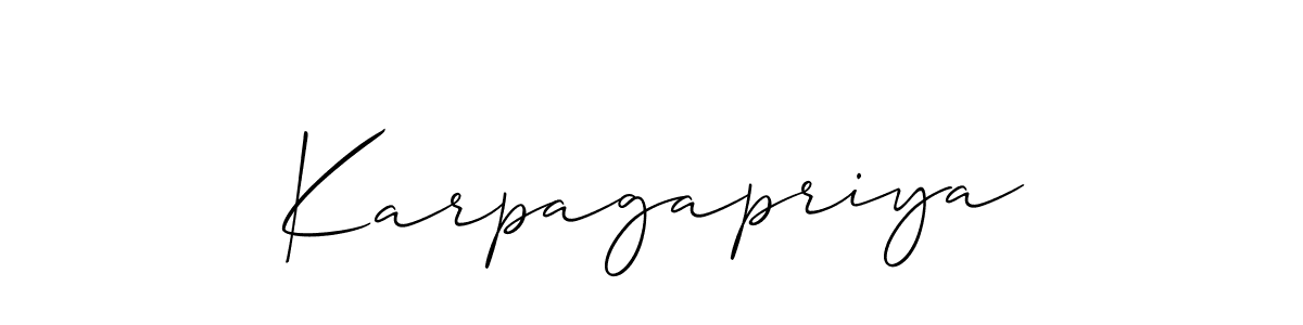 Make a beautiful signature design for name Karpagapriya. Use this online signature maker to create a handwritten signature for free. Karpagapriya signature style 2 images and pictures png