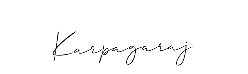 Also You can easily find your signature by using the search form. We will create Karpagaraj name handwritten signature images for you free of cost using Allison_Script sign style. Karpagaraj signature style 2 images and pictures png