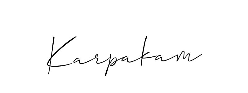 You can use this online signature creator to create a handwritten signature for the name Karpakam. This is the best online autograph maker. Karpakam signature style 2 images and pictures png