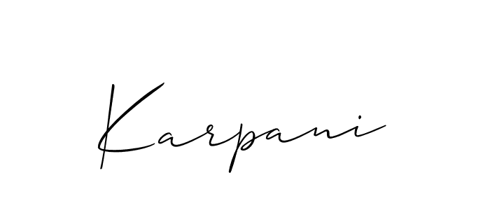 if you are searching for the best signature style for your name Karpani. so please give up your signature search. here we have designed multiple signature styles  using Allison_Script. Karpani signature style 2 images and pictures png