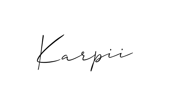 Also we have Karpii name is the best signature style. Create professional handwritten signature collection using Allison_Script autograph style. Karpii signature style 2 images and pictures png