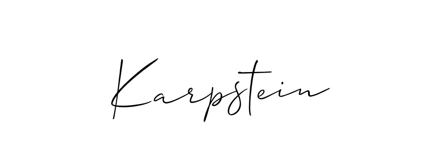 Create a beautiful signature design for name Karpstein. With this signature (Allison_Script) fonts, you can make a handwritten signature for free. Karpstein signature style 2 images and pictures png