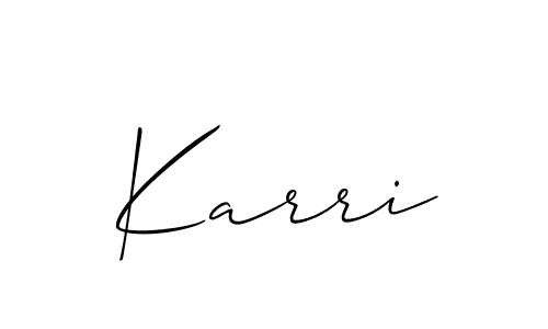 How to make Karri name signature. Use Allison_Script style for creating short signs online. This is the latest handwritten sign. Karri signature style 2 images and pictures png