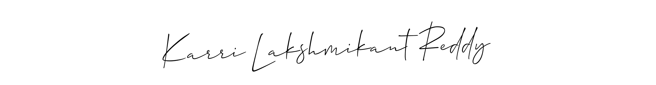 How to make Karri Lakshmikant Reddy signature? Allison_Script is a professional autograph style. Create handwritten signature for Karri Lakshmikant Reddy name. Karri Lakshmikant Reddy signature style 2 images and pictures png