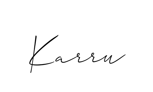 How to Draw Karru signature style? Allison_Script is a latest design signature styles for name Karru. Karru signature style 2 images and pictures png