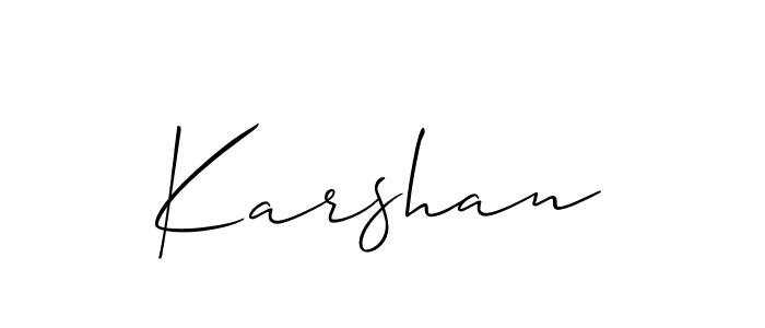 Make a beautiful signature design for name Karshan. Use this online signature maker to create a handwritten signature for free. Karshan signature style 2 images and pictures png