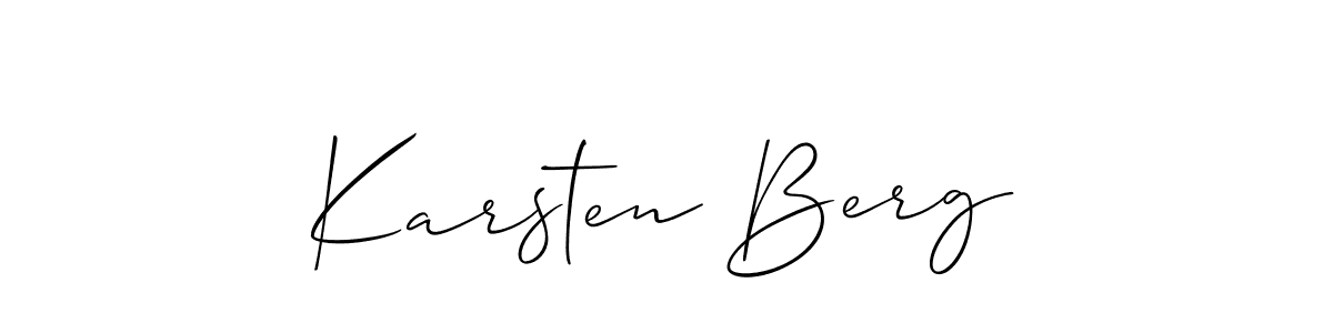 Make a beautiful signature design for name Karsten Berg. With this signature (Allison_Script) style, you can create a handwritten signature for free. Karsten Berg signature style 2 images and pictures png