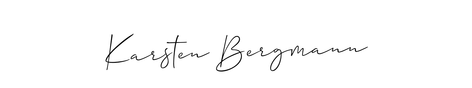 Allison_Script is a professional signature style that is perfect for those who want to add a touch of class to their signature. It is also a great choice for those who want to make their signature more unique. Get Karsten Bergmann name to fancy signature for free. Karsten Bergmann signature style 2 images and pictures png
