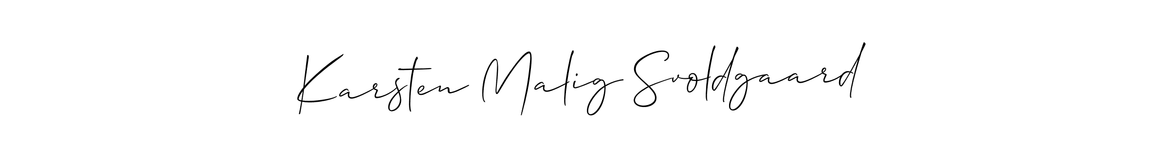 Also You can easily find your signature by using the search form. We will create Karsten Malig Svoldgaard name handwritten signature images for you free of cost using Allison_Script sign style. Karsten Malig Svoldgaard signature style 2 images and pictures png