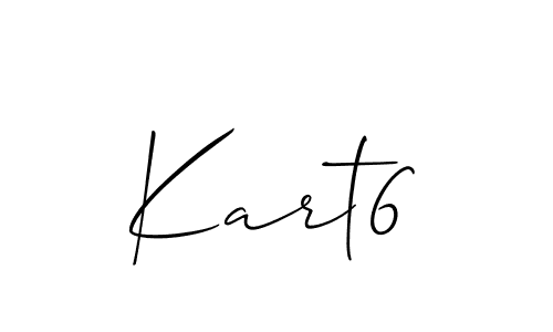 Use a signature maker to create a handwritten signature online. With this signature software, you can design (Allison_Script) your own signature for name Kart6. Kart6 signature style 2 images and pictures png