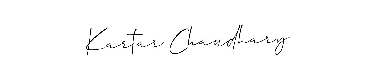 Make a beautiful signature design for name Kartar Chaudhary. With this signature (Allison_Script) style, you can create a handwritten signature for free. Kartar Chaudhary signature style 2 images and pictures png