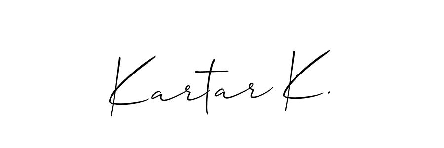 Make a beautiful signature design for name Kartar K.. Use this online signature maker to create a handwritten signature for free. Kartar K. signature style 2 images and pictures png