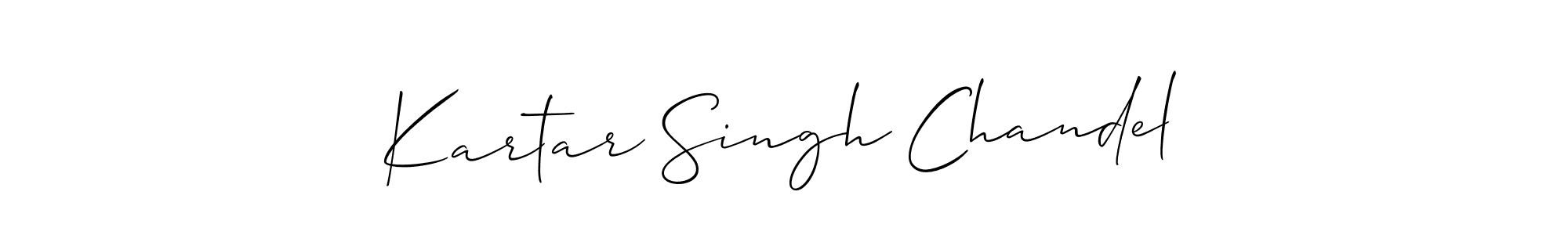 Design your own signature with our free online signature maker. With this signature software, you can create a handwritten (Allison_Script) signature for name Kartar Singh Chandel. Kartar Singh Chandel signature style 2 images and pictures png