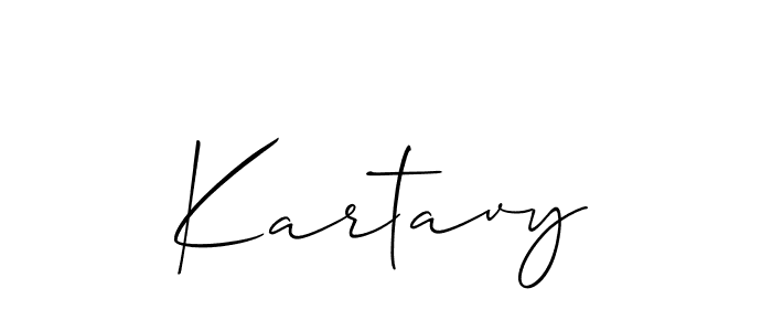 How to Draw Kartavy signature style? Allison_Script is a latest design signature styles for name Kartavy. Kartavy signature style 2 images and pictures png