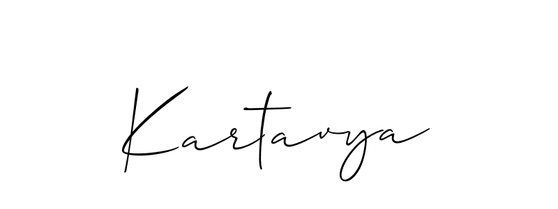 if you are searching for the best signature style for your name Kartavya. so please give up your signature search. here we have designed multiple signature styles  using Allison_Script. Kartavya signature style 2 images and pictures png