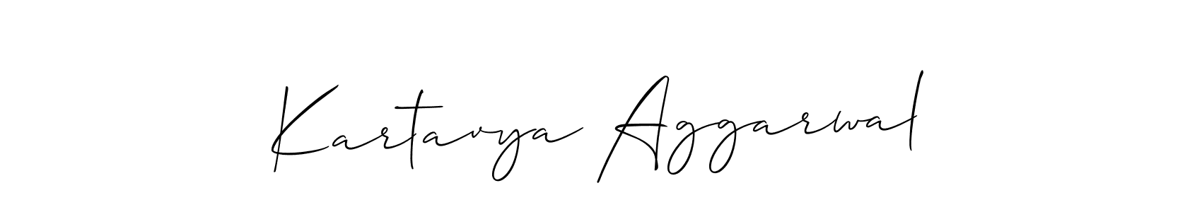 How to make Kartavya Aggarwal signature? Allison_Script is a professional autograph style. Create handwritten signature for Kartavya Aggarwal name. Kartavya Aggarwal signature style 2 images and pictures png