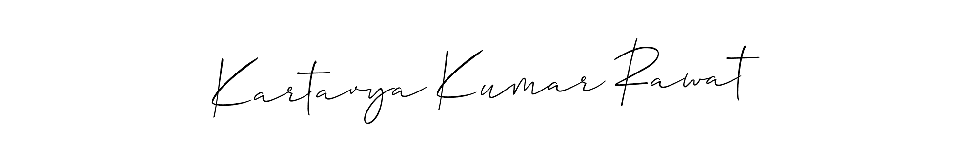 Make a short Kartavya Kumar Rawat signature style. Manage your documents anywhere anytime using Allison_Script. Create and add eSignatures, submit forms, share and send files easily. Kartavya Kumar Rawat signature style 2 images and pictures png