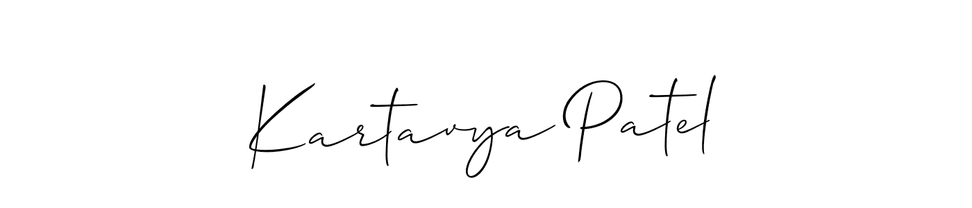 How to Draw Kartavya Patel signature style? Allison_Script is a latest design signature styles for name Kartavya Patel. Kartavya Patel signature style 2 images and pictures png