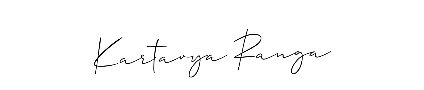 How to Draw Kartavya Ranga signature style? Allison_Script is a latest design signature styles for name Kartavya Ranga. Kartavya Ranga signature style 2 images and pictures png