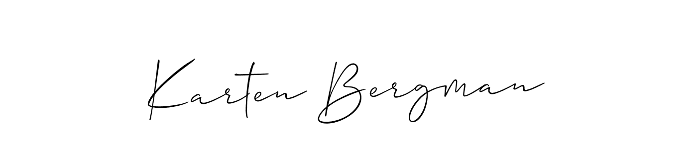 Best and Professional Signature Style for Karten Bergman. Allison_Script Best Signature Style Collection. Karten Bergman signature style 2 images and pictures png