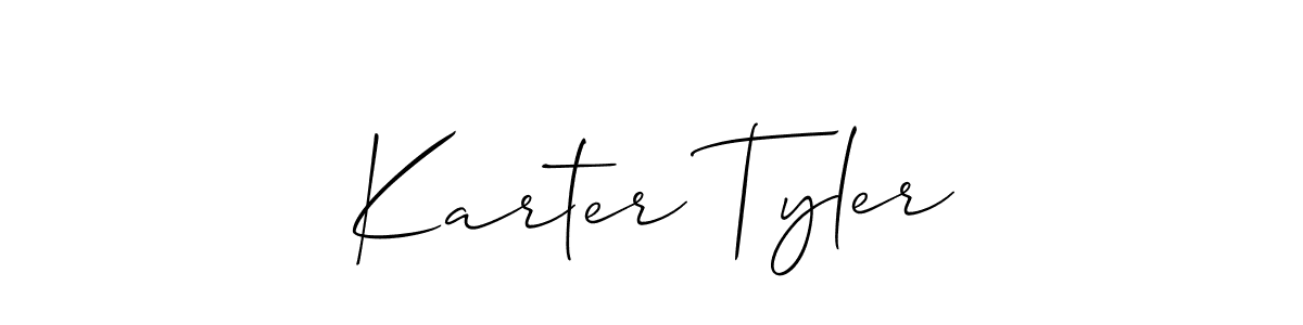 Make a short Karter Tyler signature style. Manage your documents anywhere anytime using Allison_Script. Create and add eSignatures, submit forms, share and send files easily. Karter Tyler signature style 2 images and pictures png