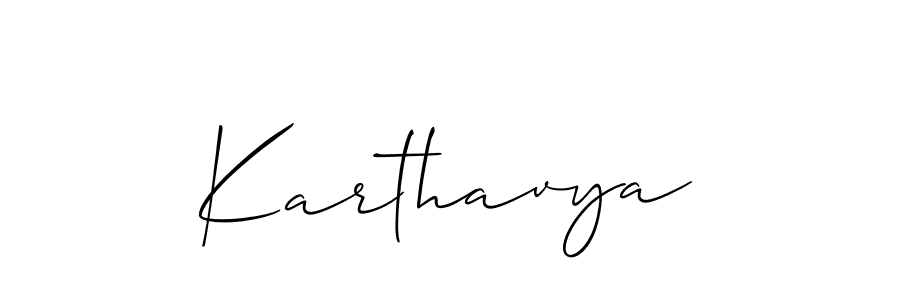 It looks lik you need a new signature style for name Karthavya. Design unique handwritten (Allison_Script) signature with our free signature maker in just a few clicks. Karthavya signature style 2 images and pictures png