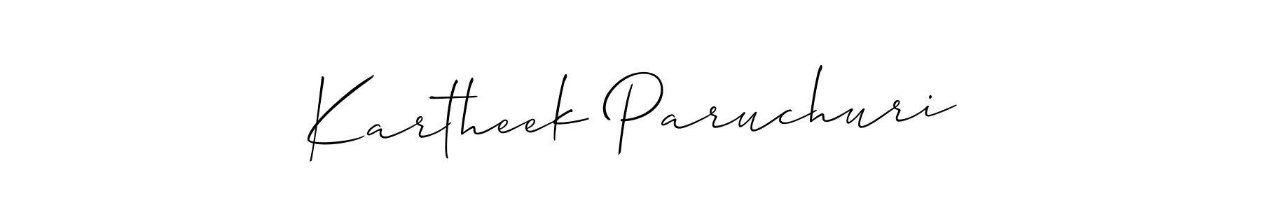 This is the best signature style for the Kartheek Paruchuri name. Also you like these signature font (Allison_Script). Mix name signature. Kartheek Paruchuri signature style 2 images and pictures png