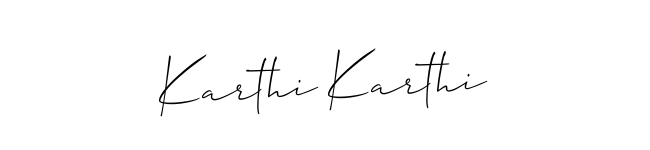 You should practise on your own different ways (Allison_Script) to write your name (Karthi Karthi) in signature. don't let someone else do it for you. Karthi Karthi signature style 2 images and pictures png