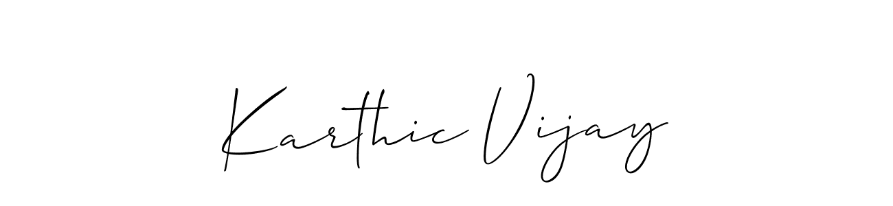 Best and Professional Signature Style for Karthic Vijay. Allison_Script Best Signature Style Collection. Karthic Vijay signature style 2 images and pictures png